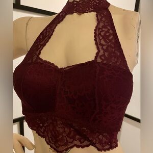 Victoria's Secret Lace Bralette in Deep Burgundy